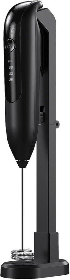 Elektrische Opschuimer Mini Mixer Koffie Maken Draadloos USB Opladen 12000 RPM Zwart