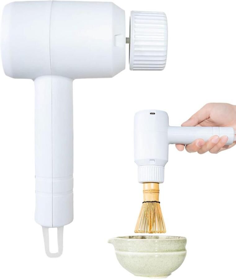 Elektrische Opschuimer Mixer Garde Dranken Bereiden Draagbaar Oplaadbaar 9x14x9 cm Zwart