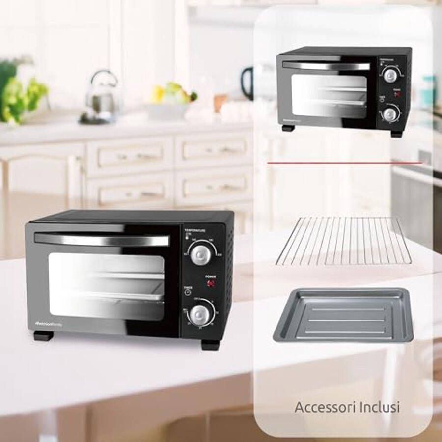 Elektrische oven 11 liter met instelbare temperatuur en timer - Foto 2