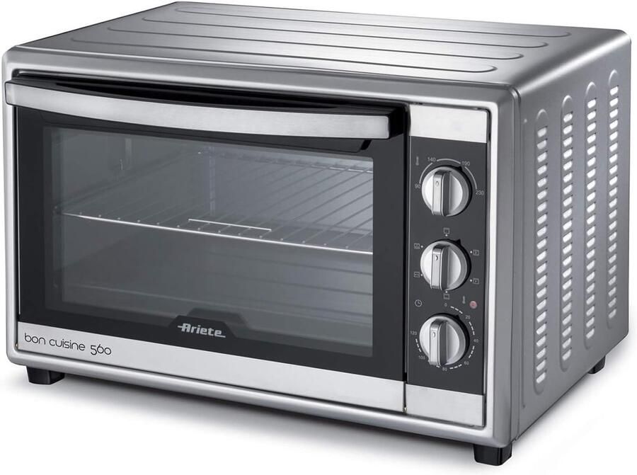 Elektrische Oven Aanrecht Oven Grote Maaltijden Bereiden Met Draaispies 56 Liter Capaciteit Zilver