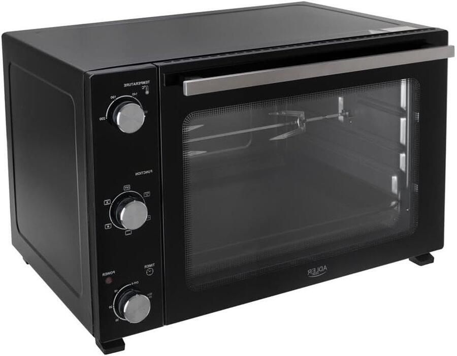 Elektrische Oven Bakoven Aanrecht Grote Maaltijden Bereiden Met Draaispies 60 Liter Zwart