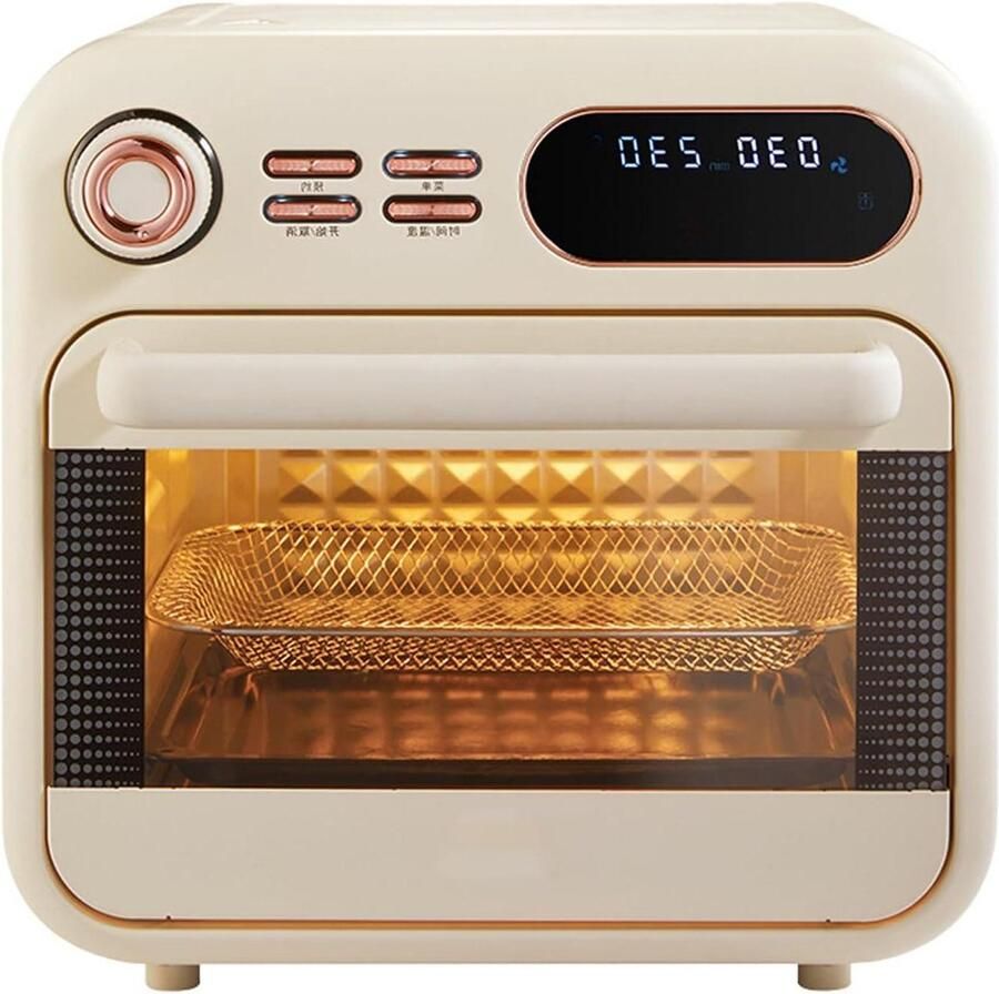 Elektrische Oven Bakoven Multifunctioneel Thuis Bakken en Braden 3D Circulatie Hete Lucht 16 liter Zwart