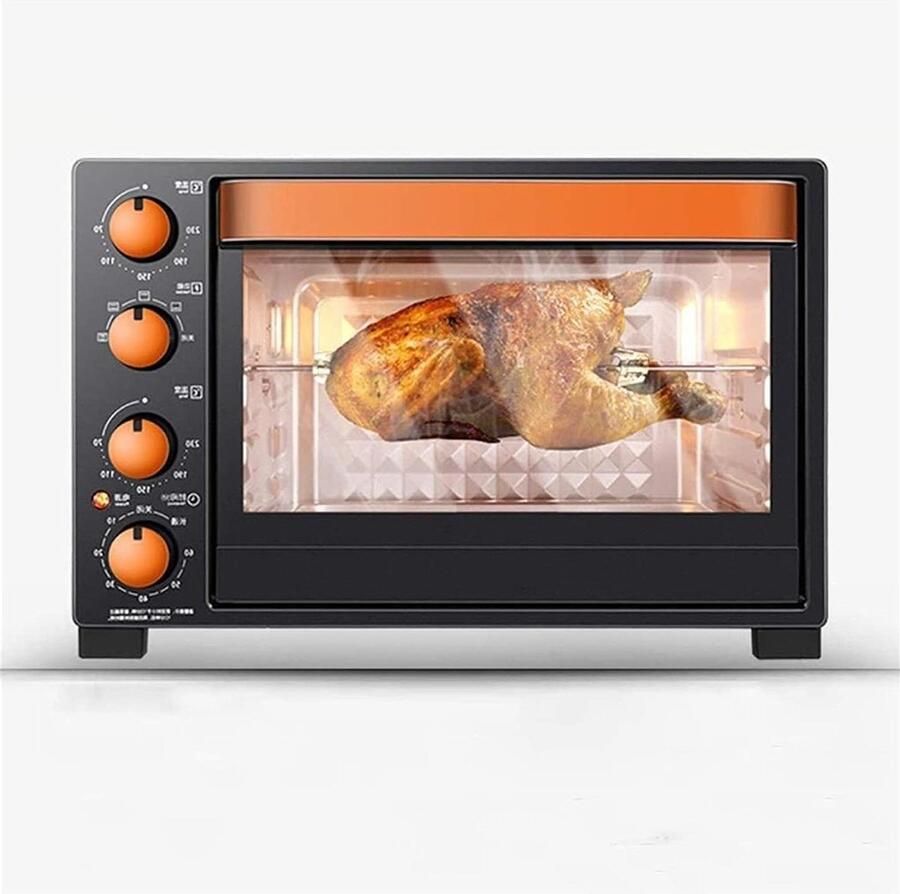 Elektrische Oven Bakoven Multifunctioneel Thuis Bakken en Braden Dubbele Temperatuurregeling 32 Liter Capaciteit Zwart