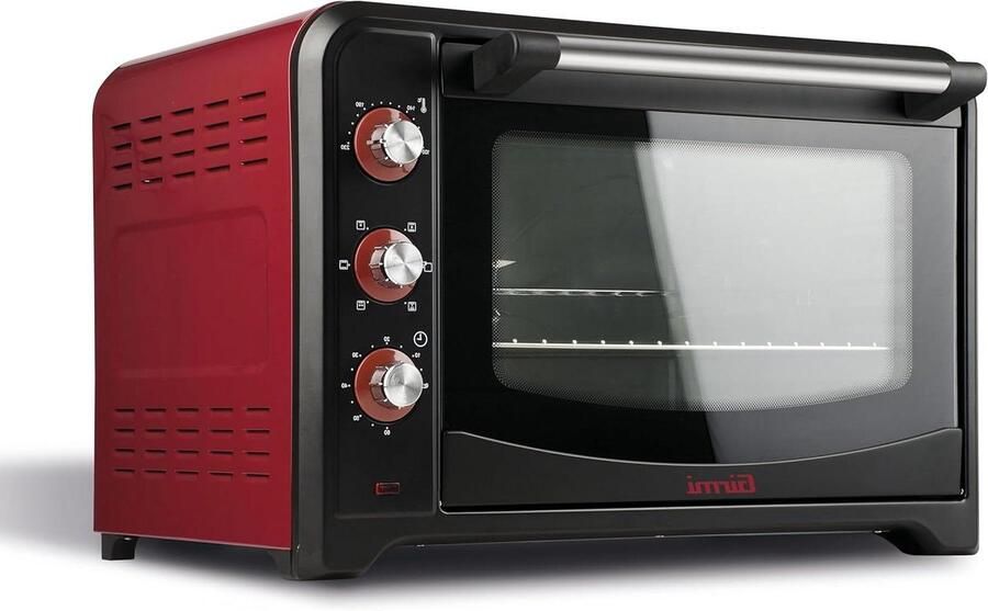 Elektrische Oven Bakoven Aanrecht Gelijkmatig Bakken Grote Capaciteit 60 Liter Rood