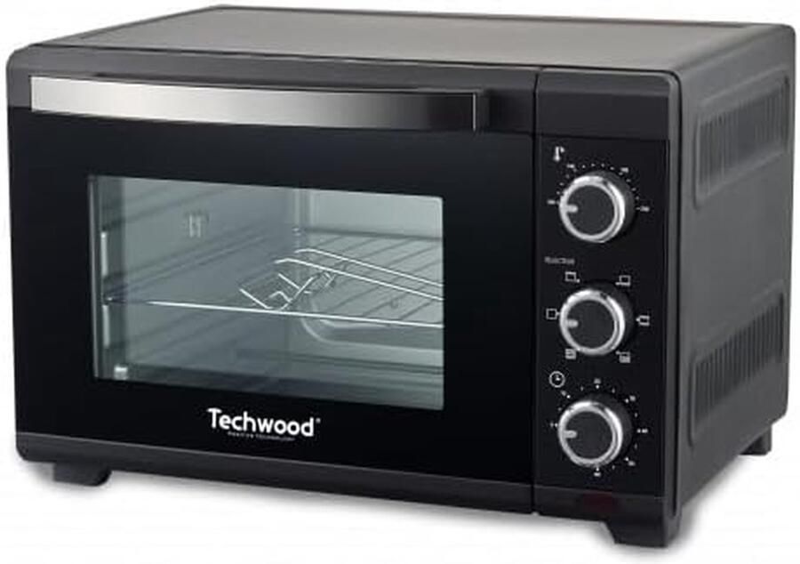 Elektrische Oven Compacte Keukenoven Culinaire Bereidingen Draaibare Grill 26 Liter Zwart