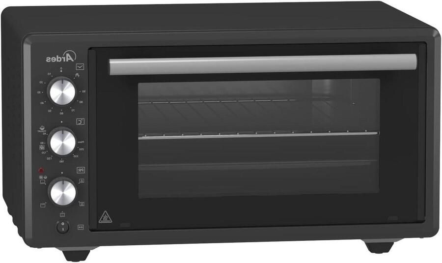 Elektrische Oven Compacte Keukenoven Multifunctioneel Koken Met Grillspies 45 Liter Zwart