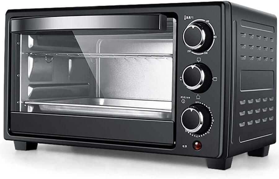 Elektrische Oven Compacte Keukenoven Snel Bakken 3 Verwarmingsfuncties 23 Liter Capaciteit Zwart