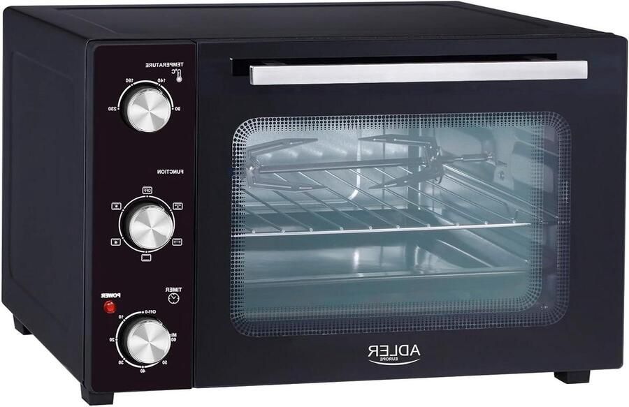 Elektrische Oven Compacte Keukenoven Veelzijdig Koken Met Grillfunctie 35 Liter Zwart