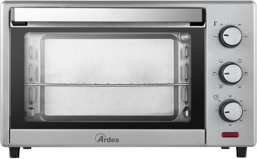 Elektrische oven Compacte keukenoven Voor thuis bakken 6 kookfuncties 25 liter Zilver