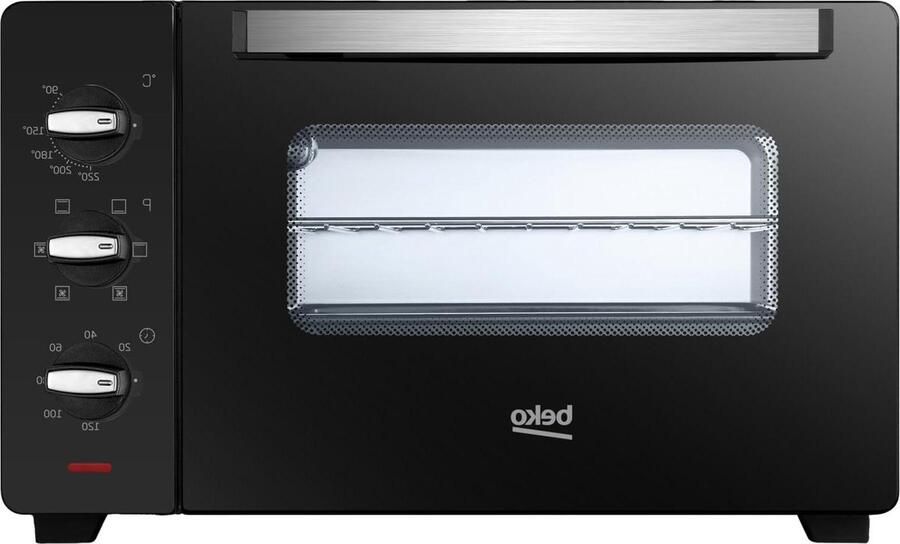 Elektrische Oven Compacte Oven Aanrecht Koken Bakken Geventileerde Warmte 30 Liter Zwart