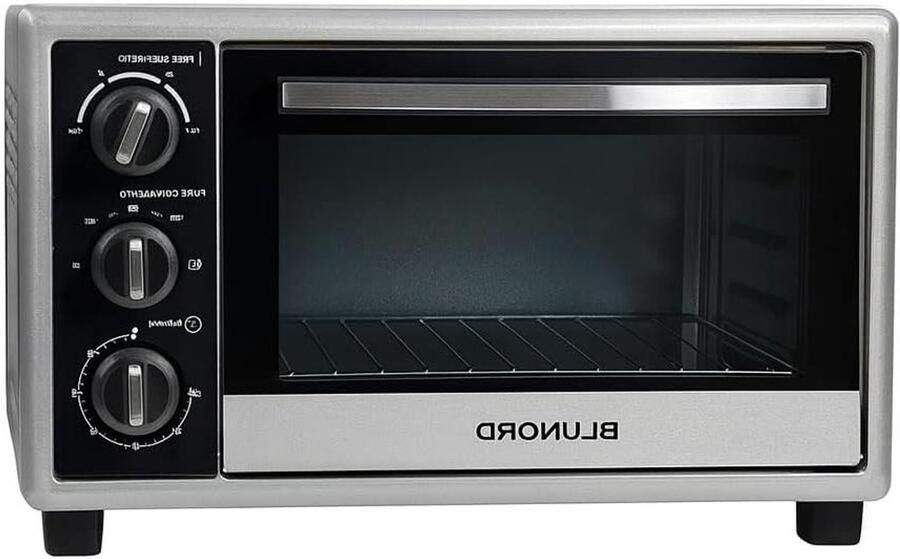 Elektrische Oven Compacte Oven Koken en Bakken Automatische Uitschakeling 28 Liter Zwart Zilver