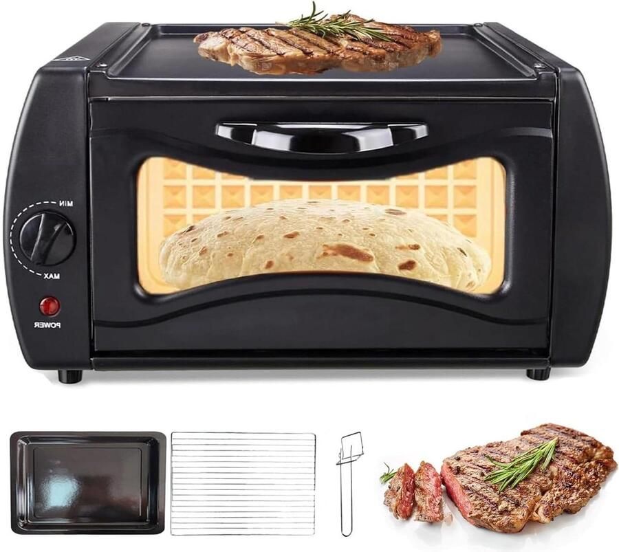Elektrische Oven Compacte Oven Snel Bakken Hoog Temperatuur 15 Liter Roestvrij Staal