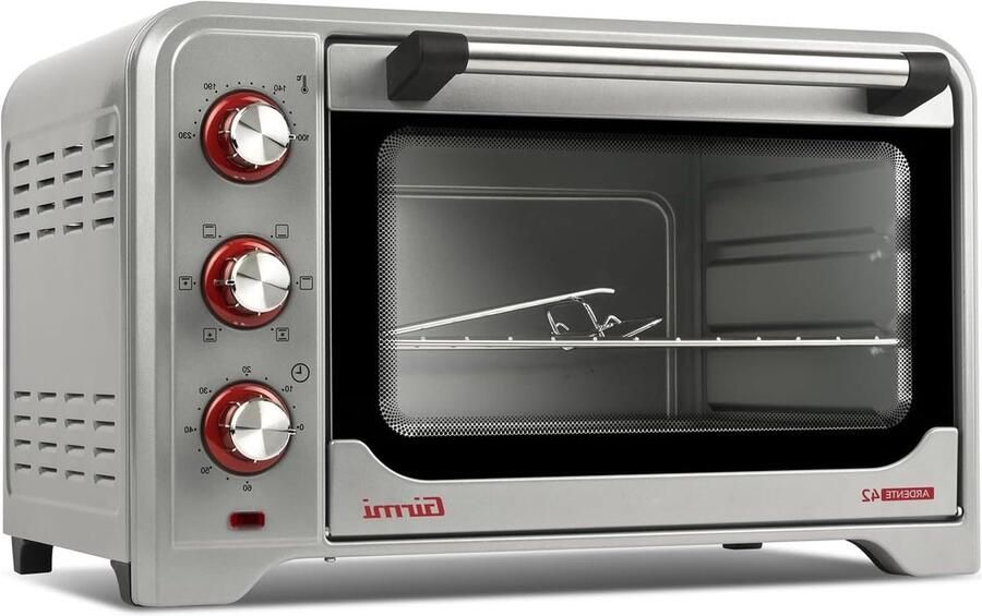 Elektrische Oven Heteluchtoven Keuken Gelijkmatig Bakken Ruime 42 Liter 2000 Watt Zilver