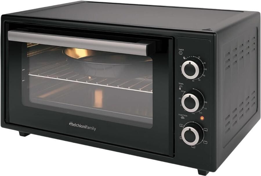 Elektrische Oven Heteluchtoven Professioneel Bakken Hoge Temperatuur 45 Liter Zwart