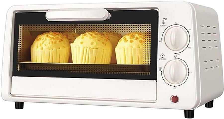 Elektrische oven Kleine keukenoven Bakken en toasten Met timer functie 11 Liter capaciteit Groen