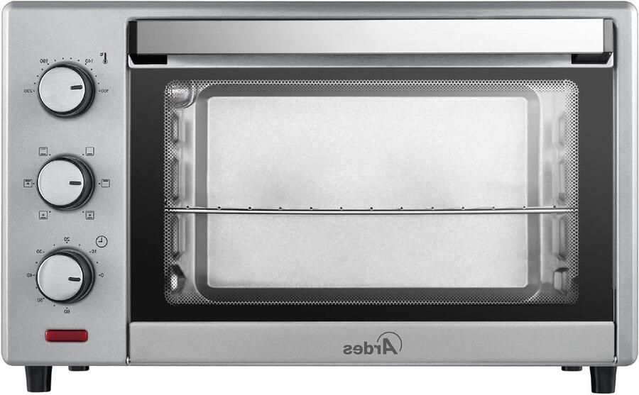 Elektrische oven Kleine oven Koken en bakken 6 kookfuncties 25 liter inhoud Zilver