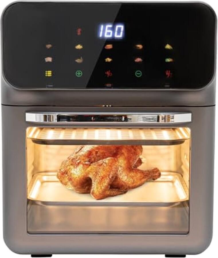 Elektrische oven met touchscreen en timer 1350W 13L voor bakken en koken