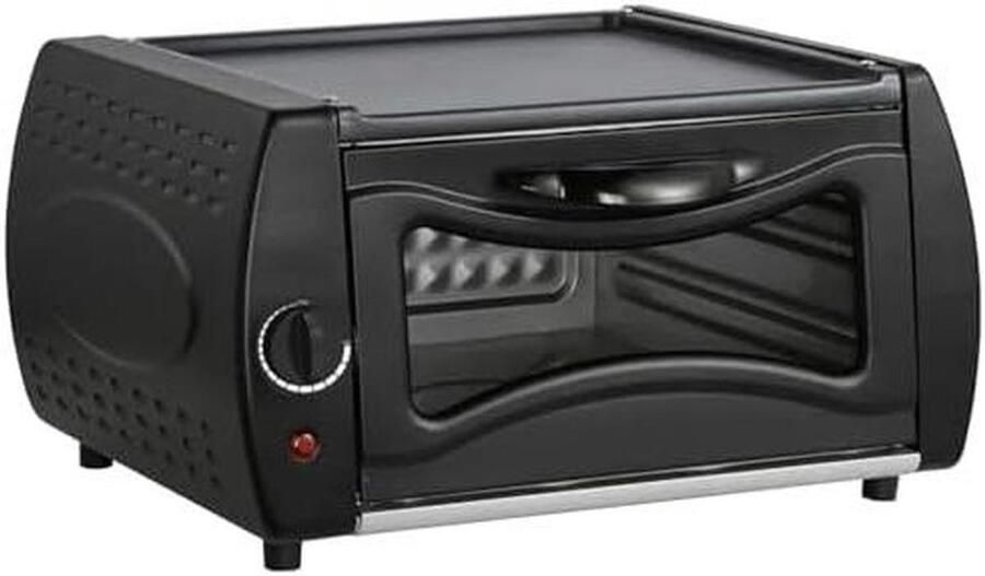 Elektrische Oven Mini Oven Pizza Bakken Dubbele Kookplaat 12 Inch Zwart