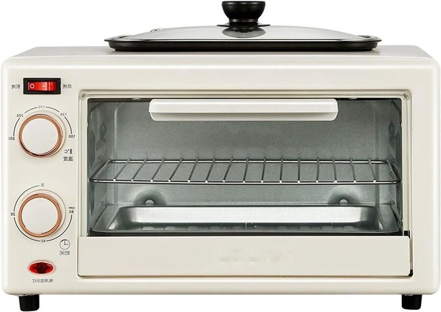 Elektrische Oven Multifunctionele Keukenoven Thuis Bakken Dubbele Laag Bakken 22 Liter Capaciteit Zwart