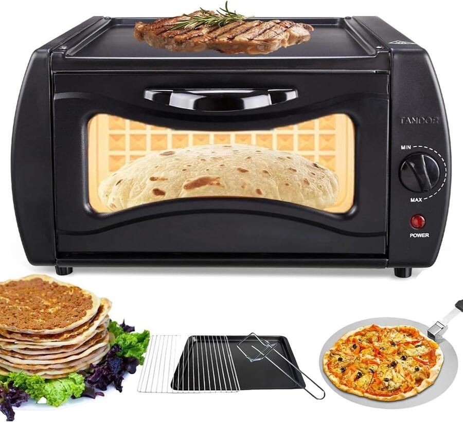Elektrische Oven Pizza Maker Ambachtelijk Bakken Instelbare Temperatuur 15 Liter Zilver - Foto 1