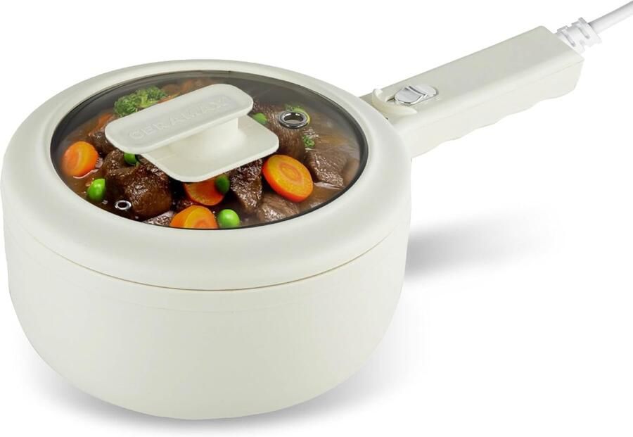 Elektrische Pan Koekenpan Koken Onderweg Antiaanbaklaag 25 cm Zwart