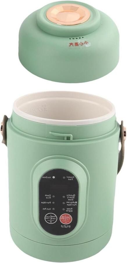 Elektrische Pan Mini Kookpan Snel Maaltijden Bereiden Met Stoomfunctie 800 ml Groen