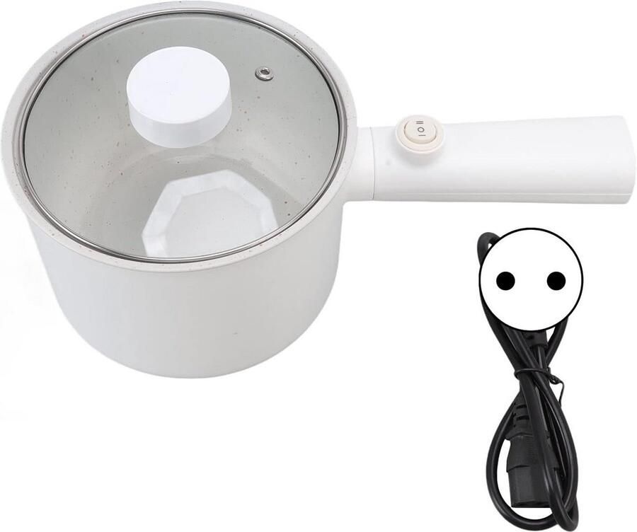 Elektrische Pan Multi-koker Soepketel Veelzijdig Koken Keramische Antiaanbaklaag 1.8 L Zwart