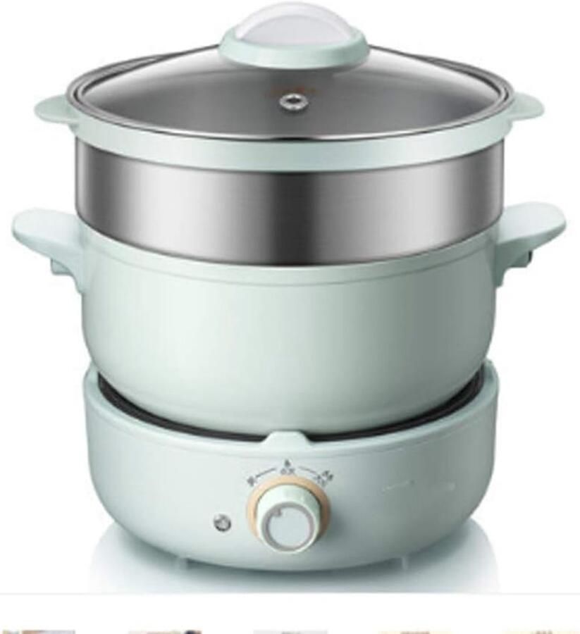 Elektrische Pan Multifunctionele Kookpan Snel Maaltijden Bereiden Non-stick Coating 26 cm Zwart