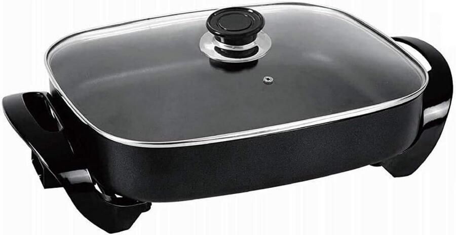 Elektrische Pan Party Pan Allround Koken Antiaanbaklaag 30 cm Zwart