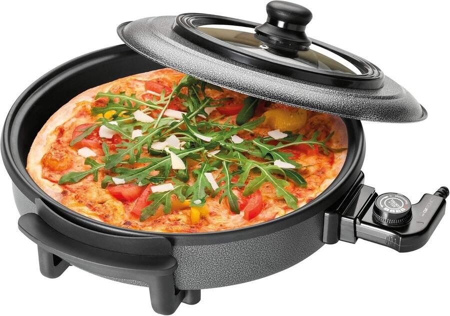 Elektrische Pan Partypan Koekenpan Gerechten Bereiden Antiaanbaklaag 36 cm Diameter Zwart