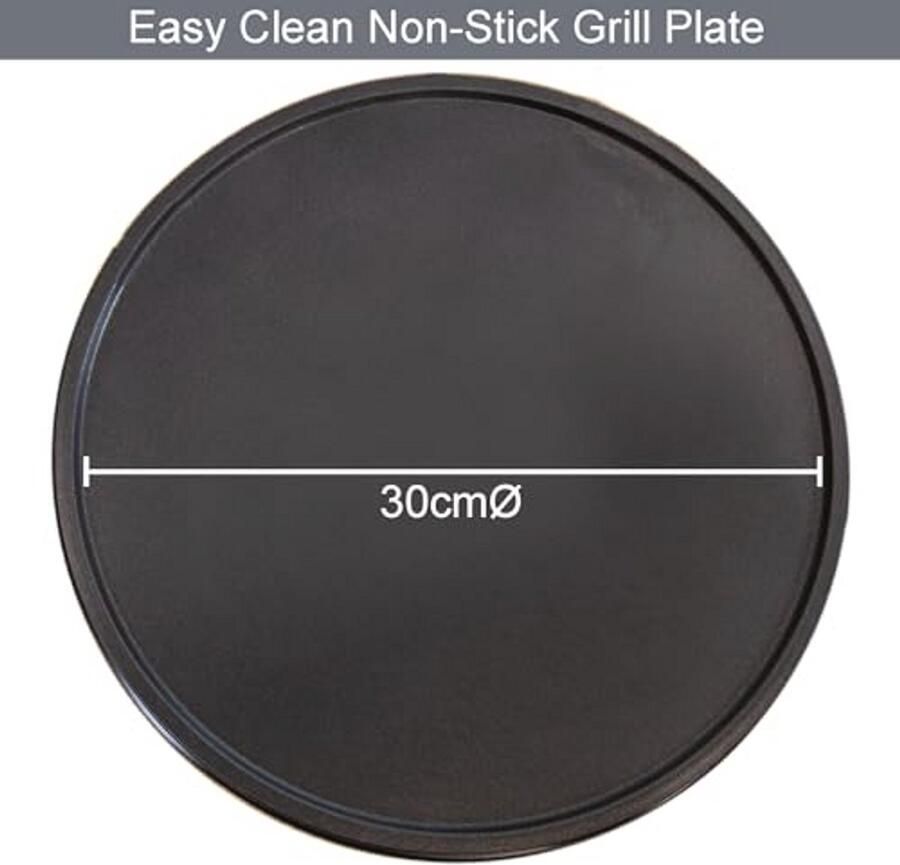 Elektrische Pannenkoek & Crêpe Maker 12 Inch Antiaanbakplaat met Temperatuurregeling en Houten Accessoires