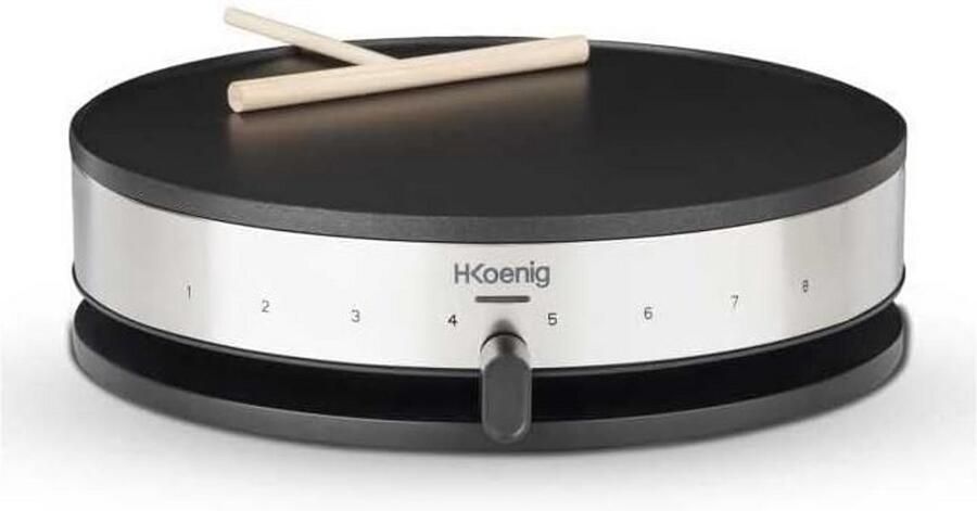 Elektrische Pannenkoekenmachine met Antiaanbaklaag en Thermostaat 33 cm Doorsnede