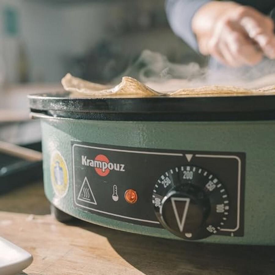 Elektrische Pannenkoekenmaker Billig 40 cm Gietijzeren Plaat voor Traditionele Bretonse Pannenkoeken
