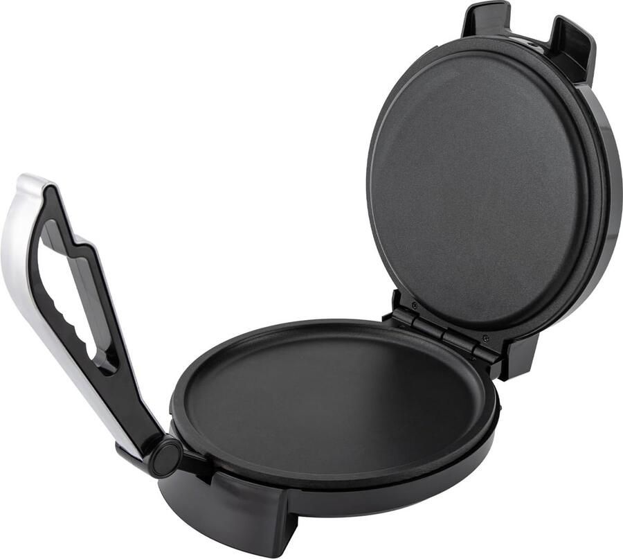 Elektrische Pannenkoekenmaker Crêpe Apparaat Snel Ontbijt Maken Dubbelzijdige Verwarming 26 cm Diameter Zilver Zwart