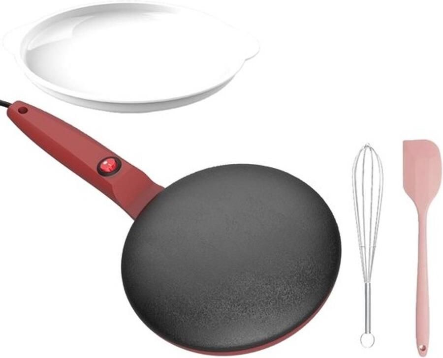 Elektrische Pannenkoekenmaker Crêpe Apparaat Snelle Ontbijtjes Automatische Thermostaat 20cm Diameter