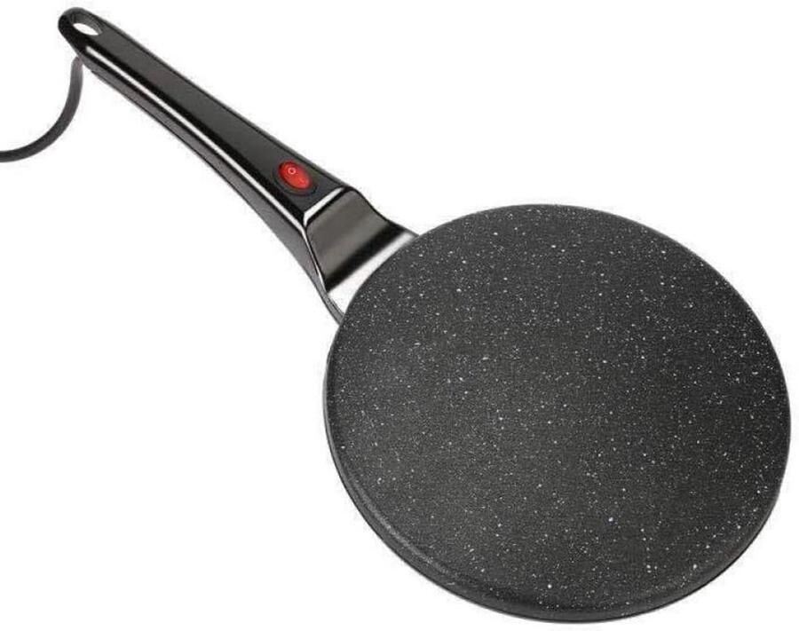 Elektrische Pannenkoekenmaker Crêpe Pan Lekkere Pannenkoeken Bakken Instelbare Thermostaat 20 cm Diameter Zwart