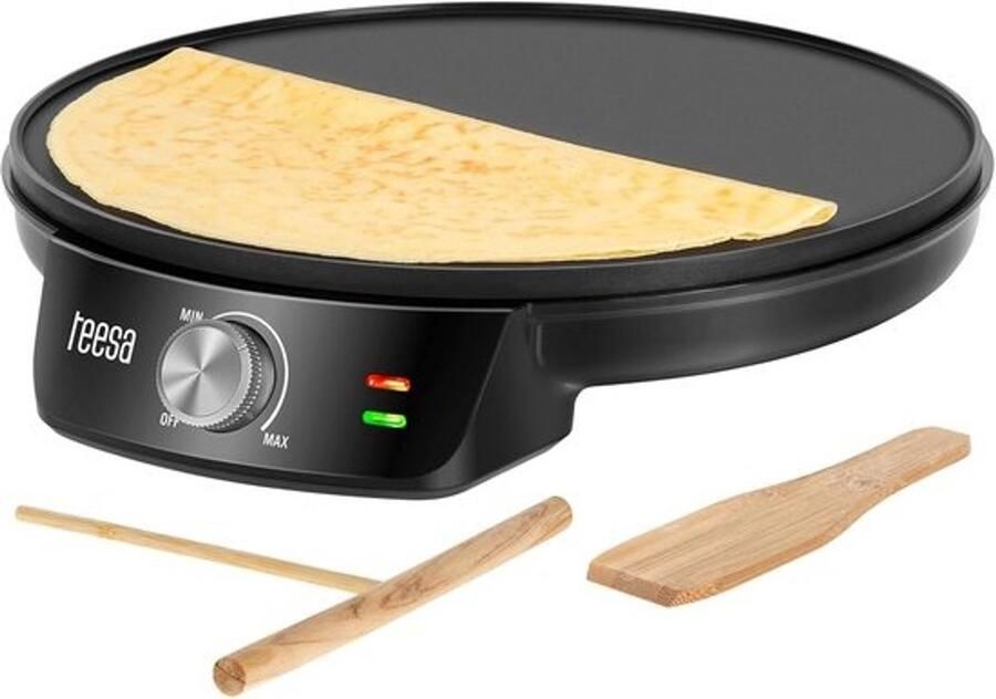 Elektrische pannenkoekenpan 30cm met temperatuurregeling Voor het bakken van pannenkoeken