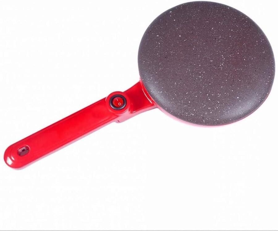 Elektrische Pannenkoekenpan Crêpe Maker Ontbijt Maken Non-stick Oppervlak 20 cm Diameter Rood