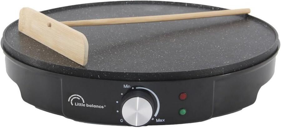 Elektrische Pannenkoekenpan met Instelbare Thermostaat PFAS-vrij 1200W Zwart