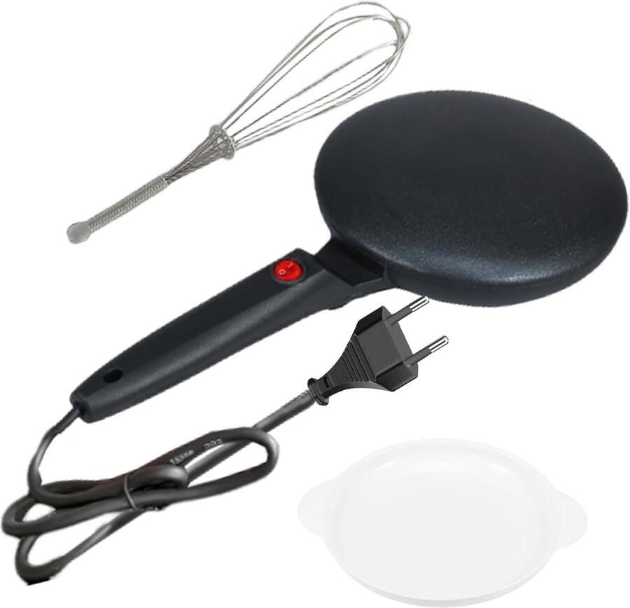 Elektrische Pannenkoekenpan Pannenkoekenmaker Snel Ontbijten Constante Temperatuur 20 cm Diameter
