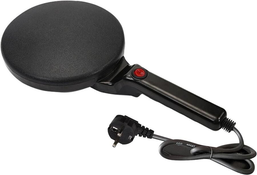 Elektrische pannenkoekenplaat Crêpe maker Snelle maaltijden maken Draagbaar en multifunctioneel 800 Watt vermogen Zwart