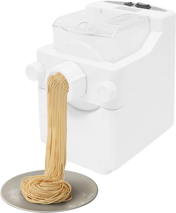 Elektrische Pastamachine Automatische Maker Thuis Pasta Maken 9 Vormkoppen 33x20.5x28.5cm Wit