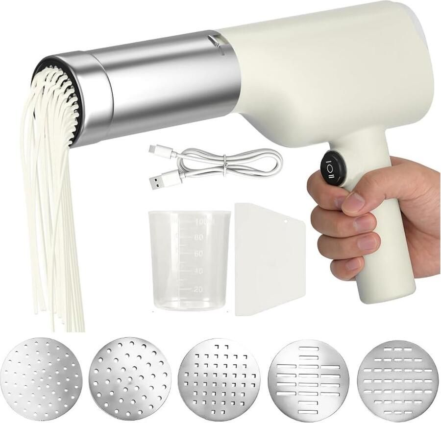 Elektrische Pastamaker Automatische Noodle Maker Zelf Pasta Maken 5 Vormen Inclusief
