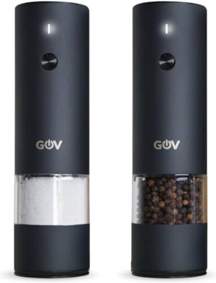 Elektrische Peper- en Zoutmolen Set 45 ml USB-C Oplaadbaar 6 Verstelbare Maalgroottes Stijlvol Design met LED-Lampje