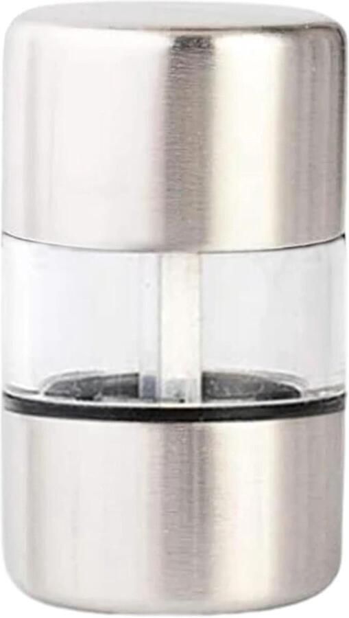 Elektrische Pepermolen Automatische Kruidenmolen Keuken Gebruik Verstelbare Grofheid 5.5cm Breed Zilverkleurig