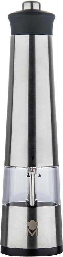 Elektrische Pepermolen met 2 Compartimenten Roestvrij Staal Instelbare Maalgraad