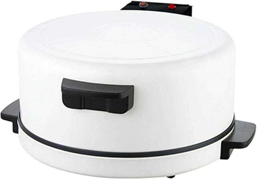 Elektrische Pizza Maker Wafelijzer Oven Snelle Maaltijden Bereiden Antiaanbaklaag 30CM Diameter Wit