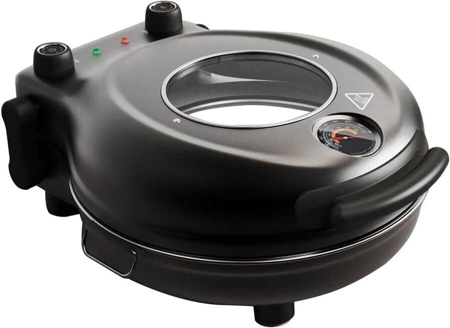 Elektrische Pizza Oven Aanrecht Oven Thuis Pizza Bakken Snelle Hoge Temperatuur 36 cm Breed Zwart