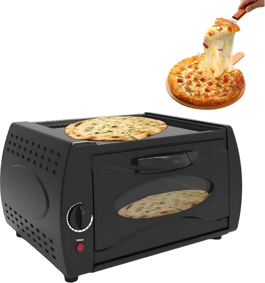 Elektrische Pizza Oven Mini Oven Keuken Snel Pizza Bakken Dubbele Pizza Functie 39x30x22cm