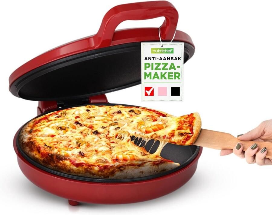 Elektrische Pizza Oven voor Aanrecht 1500W Anti-aanbak Maakt Pizza's Eieren & Toast Compact & Ruimtebesparend